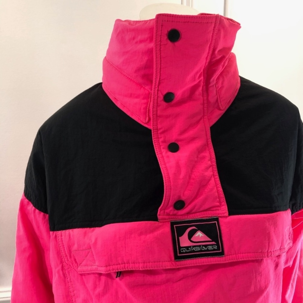 Vintage Quicksilver S Ski Snowboarding Jacket Neon